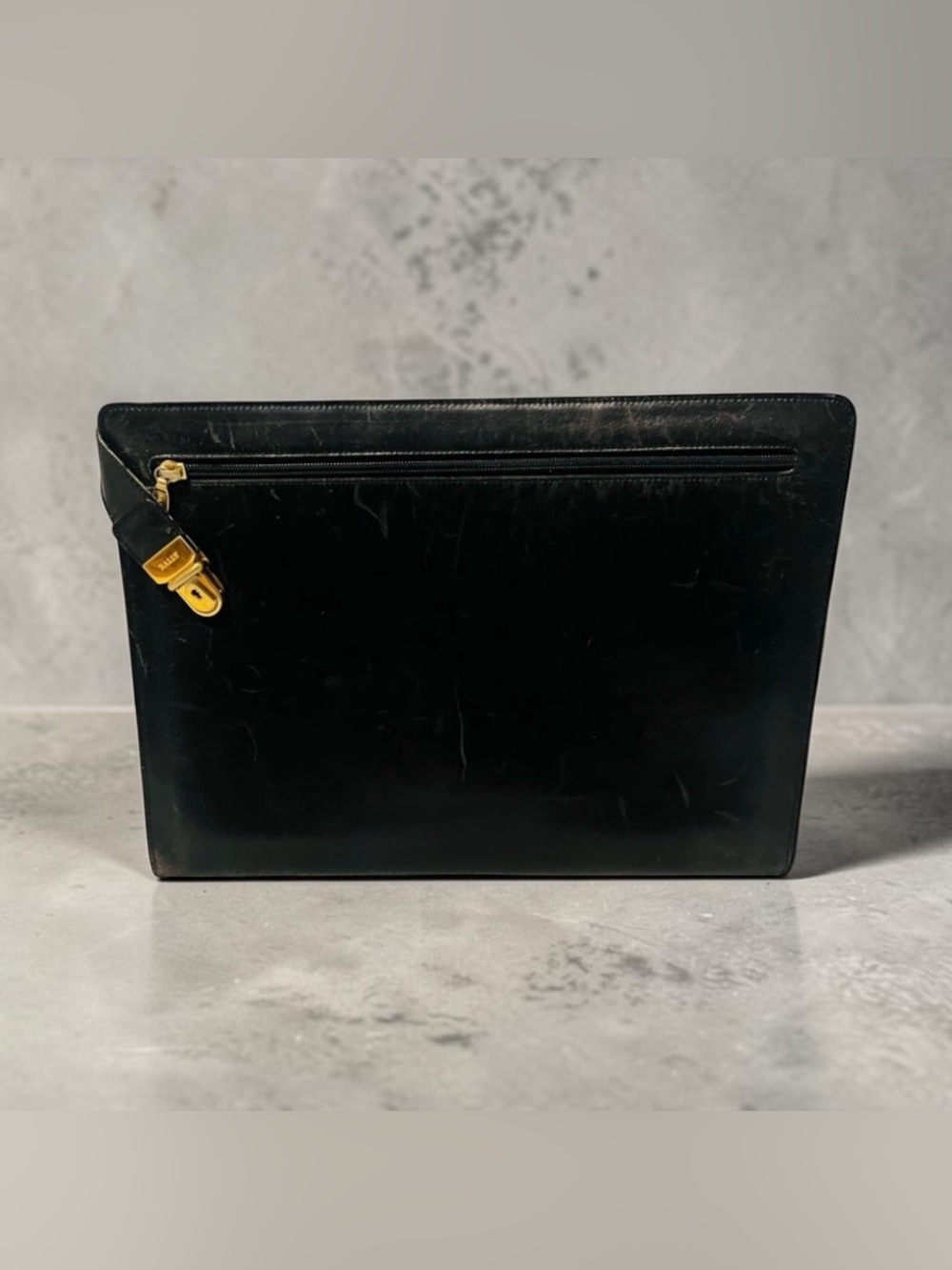 Bally Black Leather Document Holder/Organizer